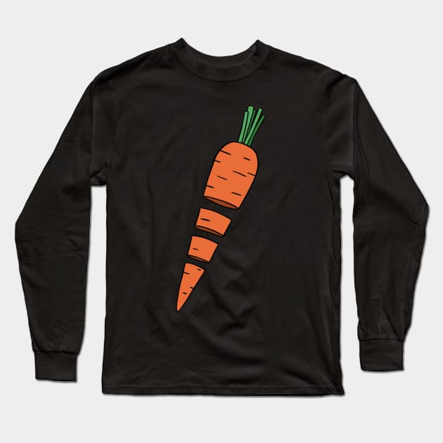 Geometric Carrot Artwork - Warhol Vegetables (Vegetarian or Vegan Idea) Long Sleeve T-Shirt by isstgeschichte
